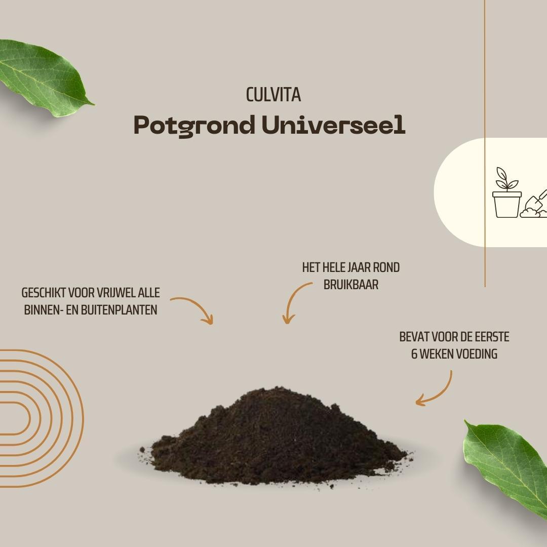 Culvita Universele Potgrond inclusief 2 maanden plantenvoeding - 40 liter - Vivaflorique