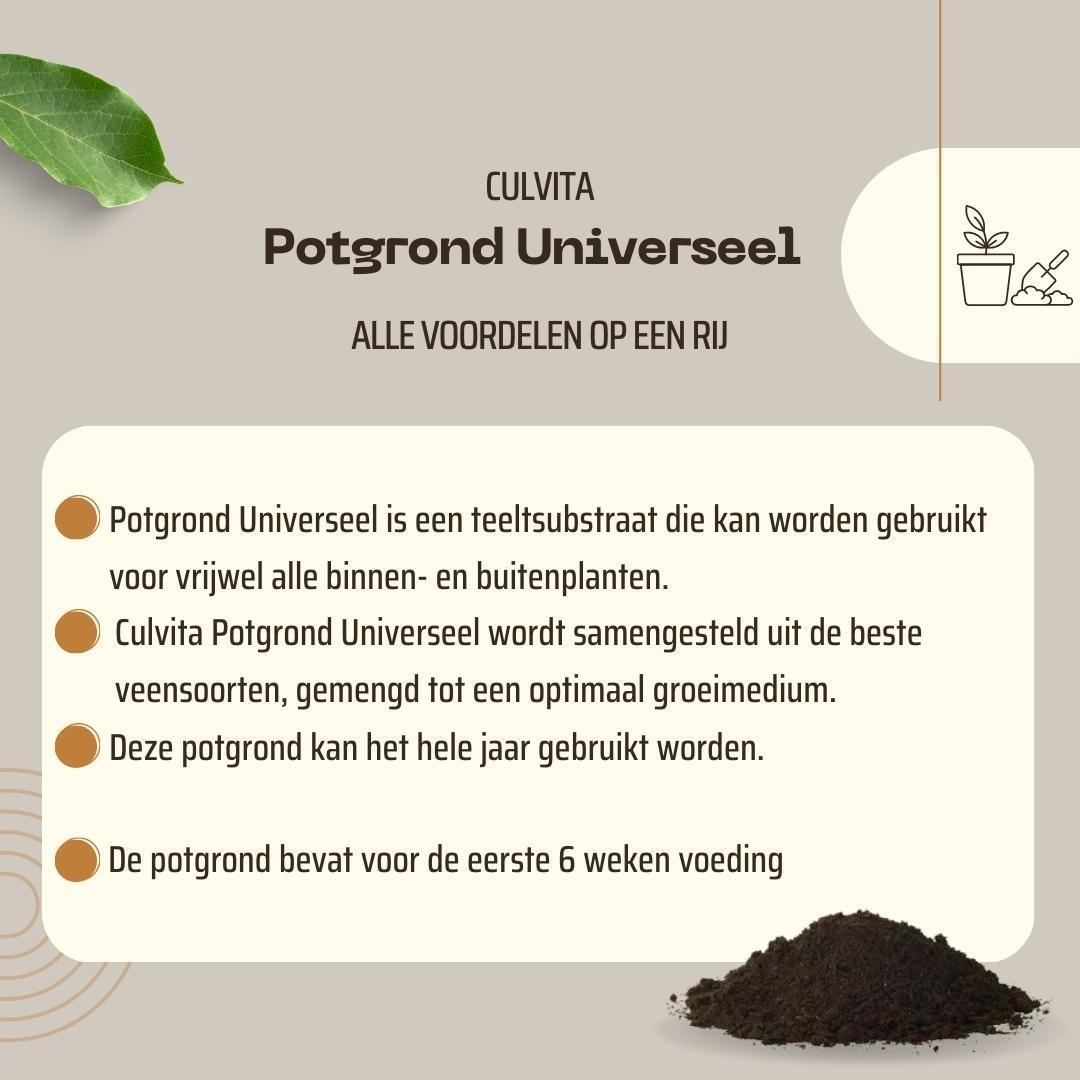 Culvita Universele Potgrond inclusief 2 maanden plantenvoeding - 40 liter - Vivaflorique