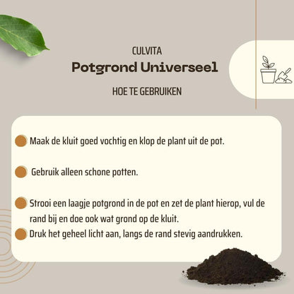 Culvita Universele Potgrond inclusief 2 maanden plantenvoeding - 40 liter - Vivaflorique