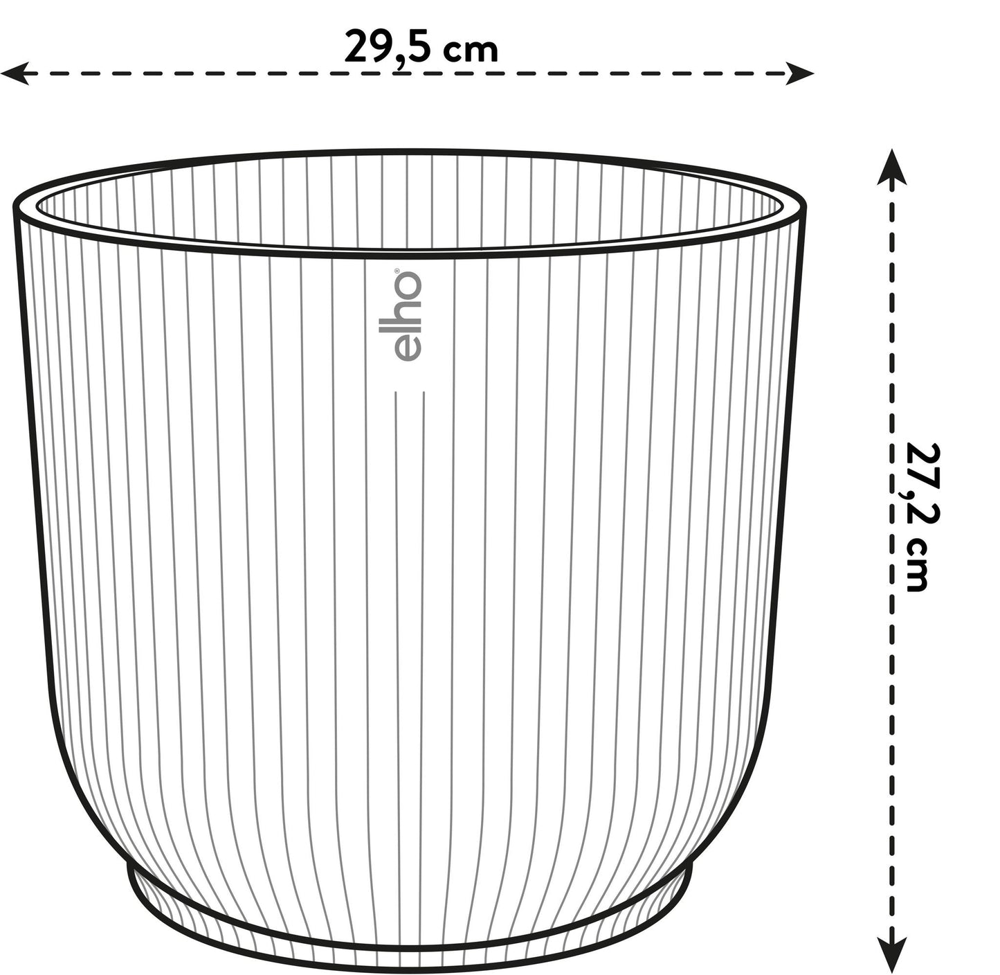 Pot elho Vibes Fold Round wit - D30 x H27 - Vivaflorique